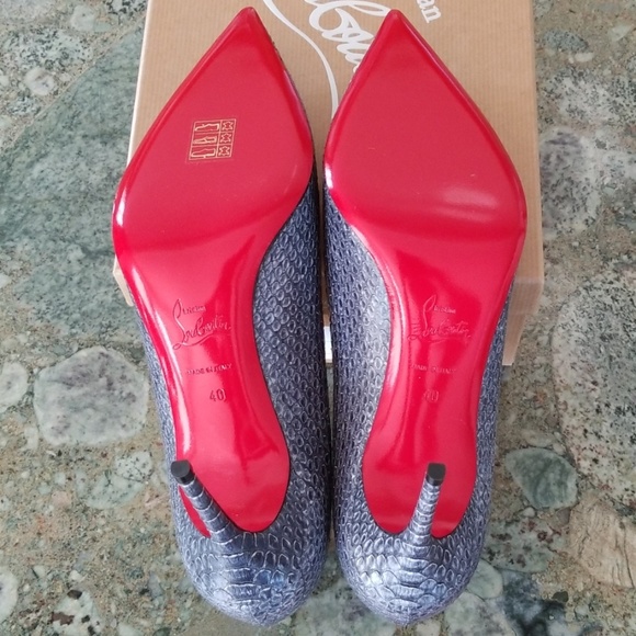 NWT Christian Louboutin Gray Python Pumps - Picture 6 of 8